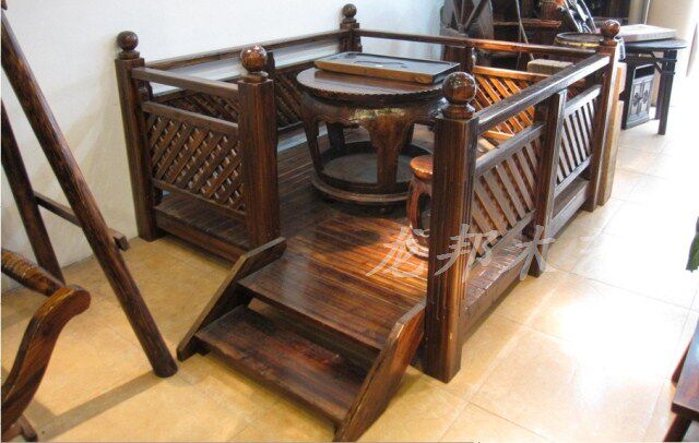 厂销茶亭茶水间茶座防腐实木凉亭户外田园休闲亭木屋仿古桌椅套件