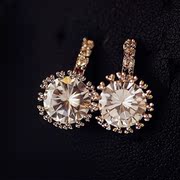 Mail fashion earring rhinestone zircon Crystal Stud Earrings Super Flash female temperament Korean ear jewelry new