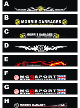 名爵锐腾GSMG6MG3MG5GT专用拉花车贴反光前挡风玻璃压头遮阳贴纸