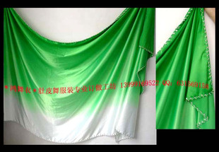 渐变厚手纱 纱巾 手工珠绣纱边 肚皮舞手纱 鸿舞衣