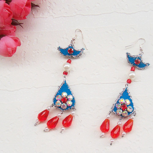 仿点翠头饰发钗发簪旦角黄梅戏