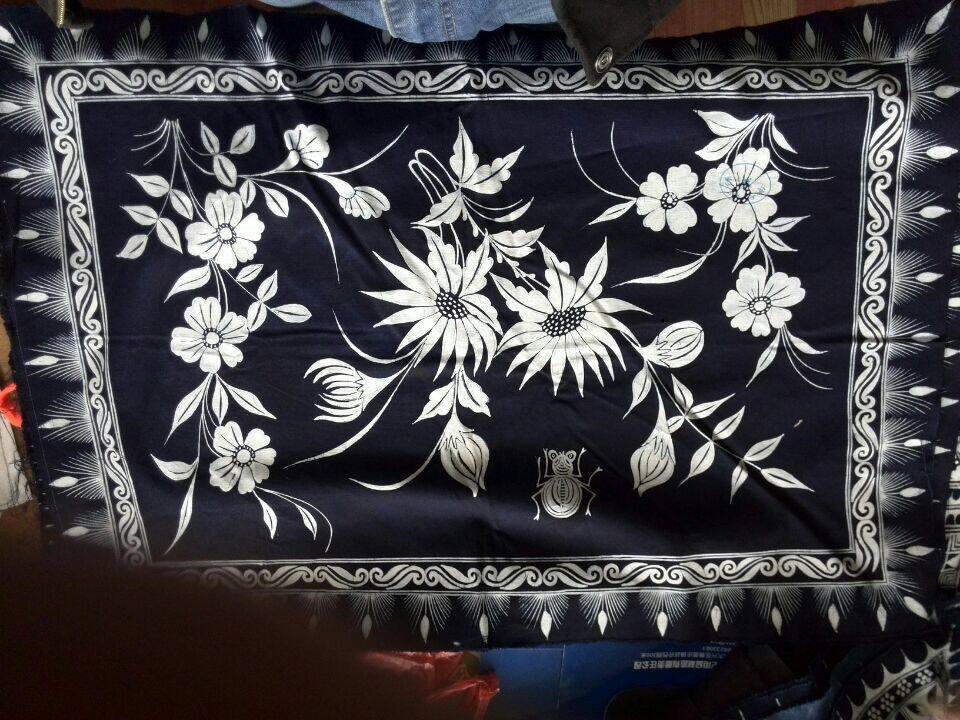 蜡染蜡染布料花草蝴蝶图案可定制图案自由绘画图案伴手礼礼物礼品