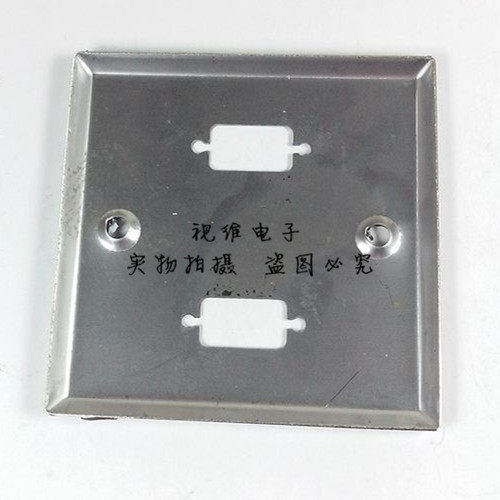 不锈钢面板 二路VGA面板 双VGA 15针面板