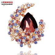 Package mail smiling Moon Korean Crystal rhinestones brooch women temperament luxury corsage pin clasp