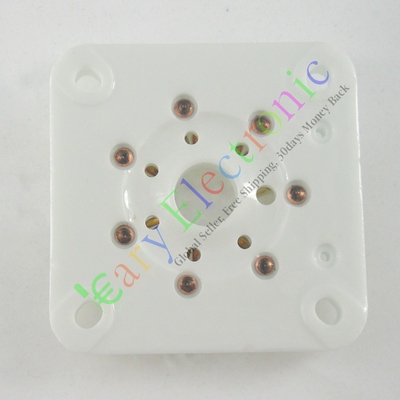 GZC7-C七脚管座陶瓷平板镀银适6C33 FU29 FU19 FU32 FU30电子管