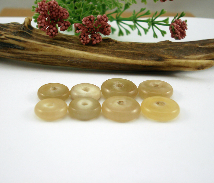 纯手工天然白水牛角藏式隔片/垫片 6-20mm星月菩提DIY配件