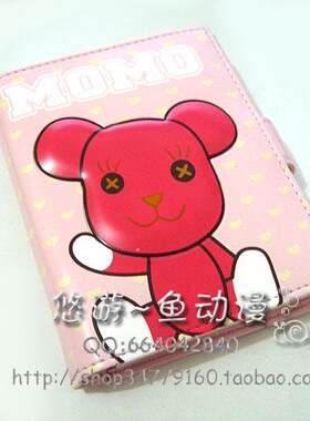 么么熊钱包 MOMO熊 皮夹三折多夹层钱包*新品
