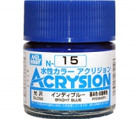 MR.HOBBY/郡仕 N15 亮蓝色 ACRYSION系10ml水性模型油漆