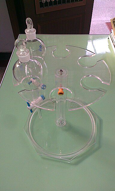 升降圆盘分液漏斗架125ml 250ml 500ml 1L6孔 4孔 漏斗架 可订做