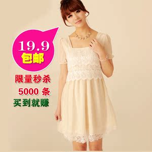 19.9元包邮 2012新款 春装  韩版 蕾丝连衣裙