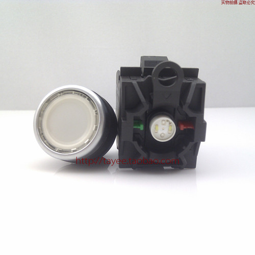 220v上海天逸22mm带灯自锁按钮LA42PSD-11自锁开关LED白色按键