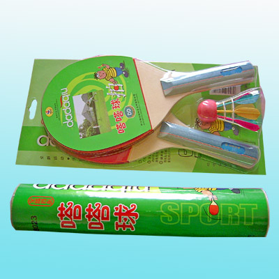2D椴木嗒嗒球拍套装嗒嗒乐鹅毛球