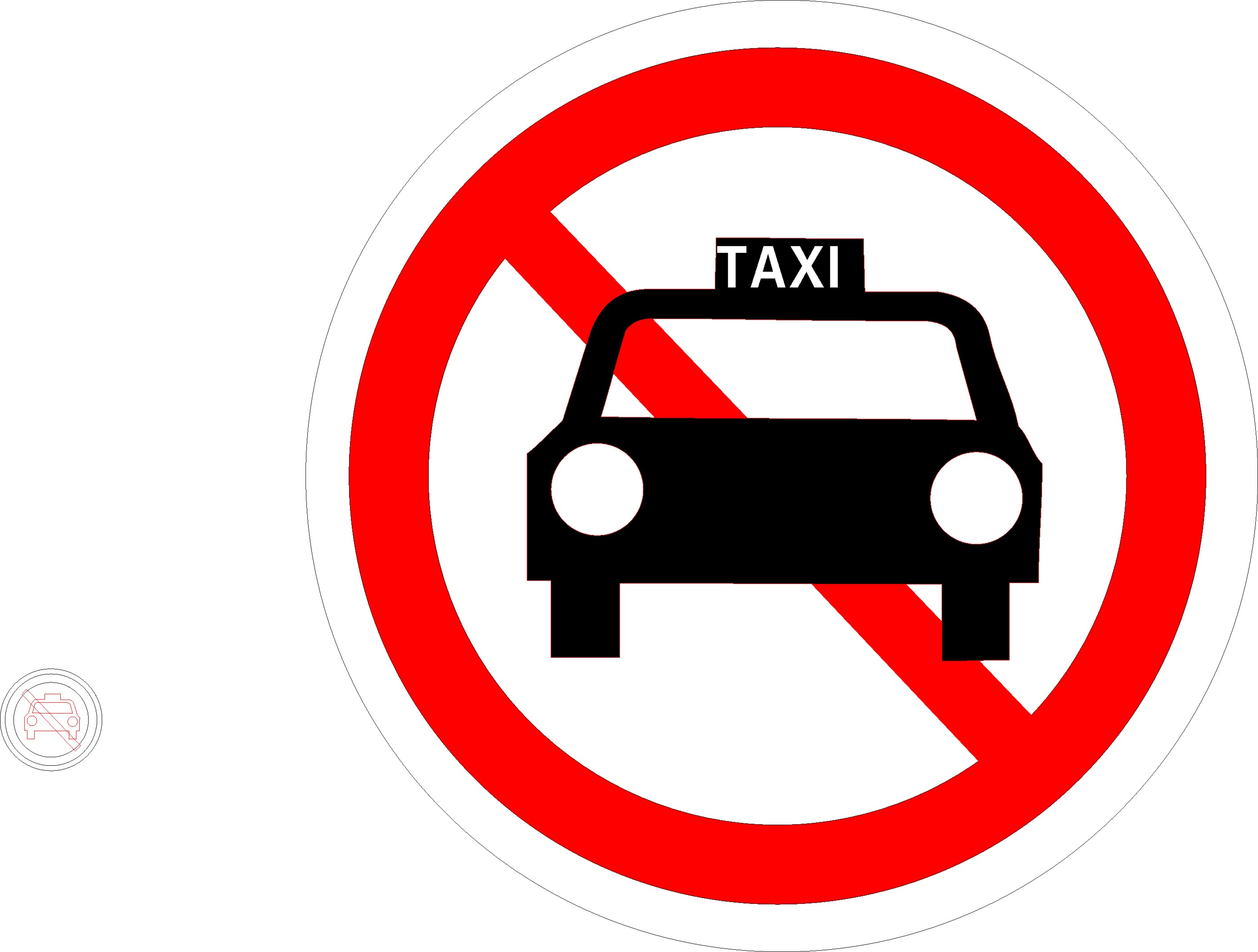 海报印制210海报展板素材(制作)5023出租车禁停标志标示标识牌