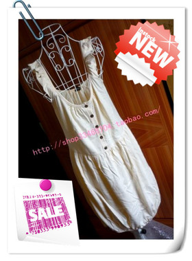 cofie_shop 超美日单荷叶天使肩 带连衣裙 全身裙 灯笼裙 包邮