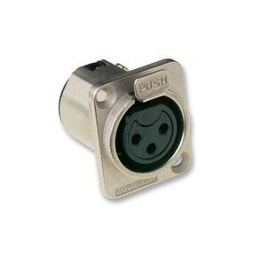 3芯 Amphenol AC3FDZ 面板安装 母 安费诺连接器 XLR