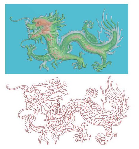 精雕图 浮雕图 龙 中国龙 源文件 JDP【JD092】
