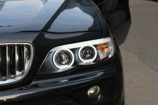 秀山 老款06年X5大灯总成 LED天使眼 双光透镜大灯总成