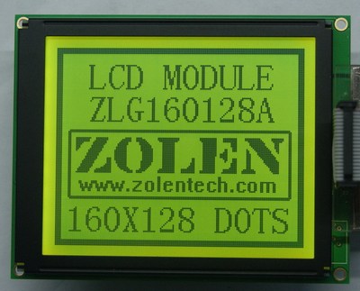 RA6963 160X128LCD 16128液晶模块 黄绿 液晶屏ZLG160128A LCM