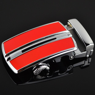 本命年皮带扣头自动扣3.5腰带头子裤带扣无带条锯齿卡槽卡扣红色