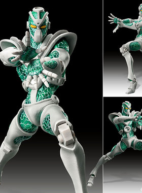 热血玩具模型手办 JOJO 奇妙冒险 Medicos 超像可动 绿色法皇