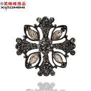 Smiling flowers of posting Korean Crystal rhinestones brooch women''s high-end jewelry brooch pin clasp