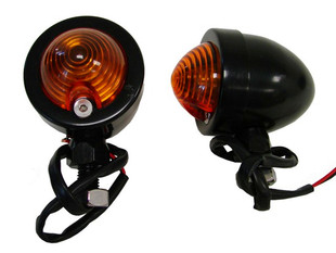 摩托车配件哈雷巡航太子车通用改装复古金属壳转向灯转弯灯指挥灯