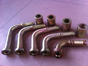 加工异性高压油管直头弯头45#钢ABCDHK型 快速胶管接头对丝三通