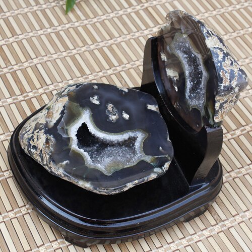 巴西进口天然玛瑙聚宝盆摆件 紫水晶洞 旺财 旺运 镇宅 消磁 纳福