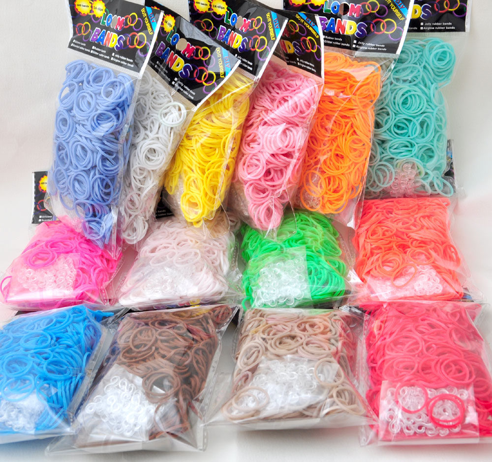 夜光橡皮筋圈 彩虹织机rainbow loom bands diy手链编织 西欧色系