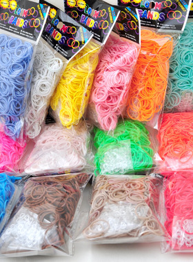 夜光橡皮筋圈 彩虹织机rainbow loom bands diy手链编织 西欧色系