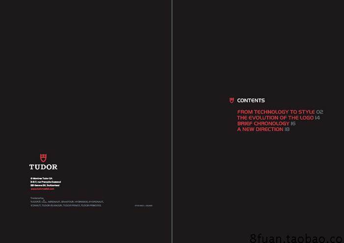 黑色高级手表金表机械表公司产品宣传册画册AI素材模板