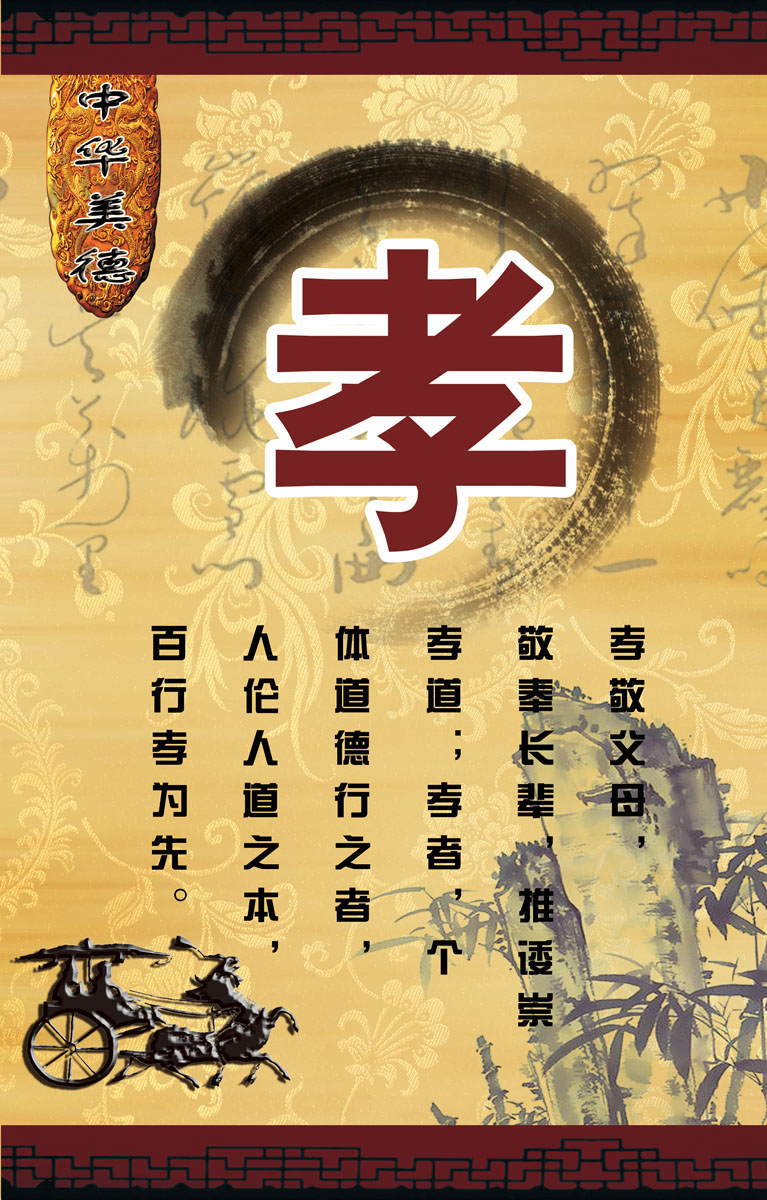 588海报印制海报展板素材231中华传统美德孝