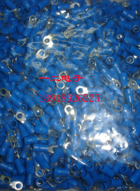 RV2-4S 冷压接线端头及接头蓝色O型线夹 M2-4  1000pcs/包