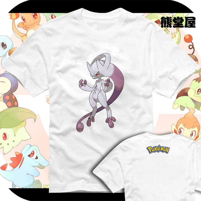 口袋妖怪XYmega进化百万进化超强超梦X超梦Y衣服短袖T恤