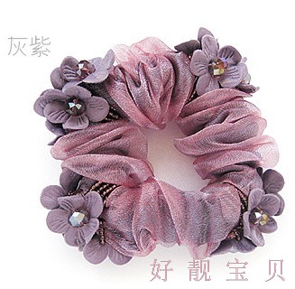 【48包郵】茜子風/海倫she新款花朵藍灰發圈/發繩s/發飾