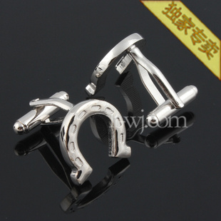 优质法式袖扣袖口袖钉 男士cufflinks 象形袖扣 马蹄图案