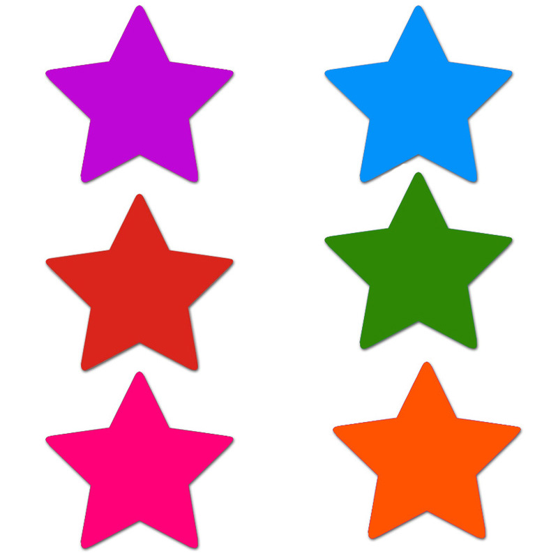 彩色磁性冰箱贴 标签创意可爱卡通磁铁磁贴 五角星磁性贴3cm5cm