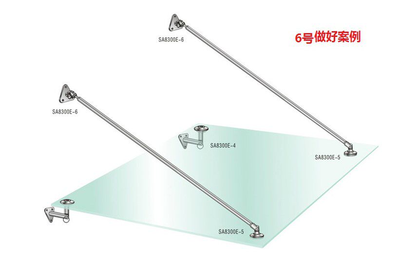 玻璃雨棚雨塔幕墙配件16mm预埋