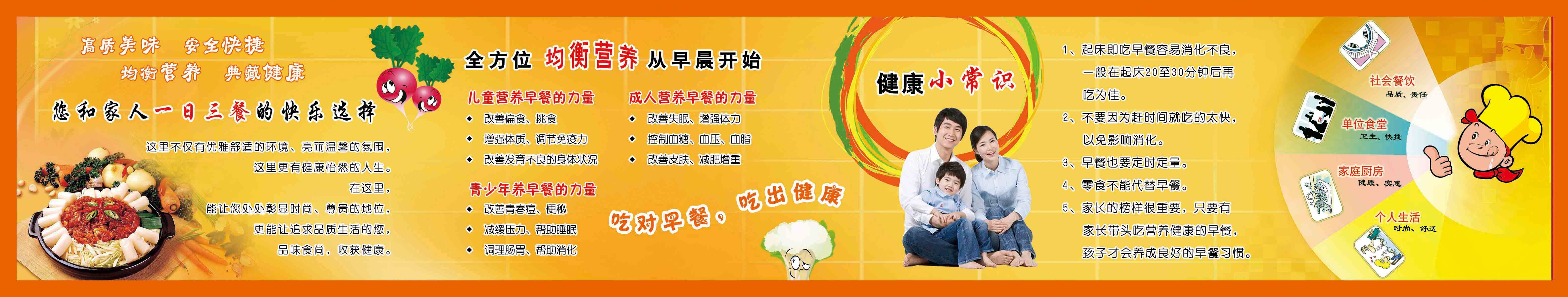 海报印制341素材常识其它海报展板1024全方位均衡营养 从早晨开始