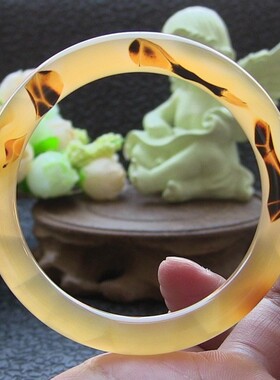 天然巴西稀有水润通透收藏品手镯