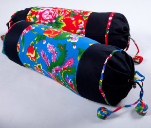 糖果抱枕--凤凰牡丹红蓝 (含芯)