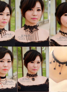 韩版项链手工编织蕾丝女脖子饰品