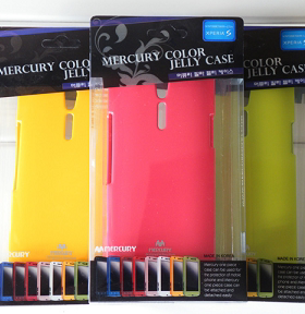 韩国Mercury正品 索尼LT26i硅胶套 Xperia S带闪粉糖果壳TPU软壳