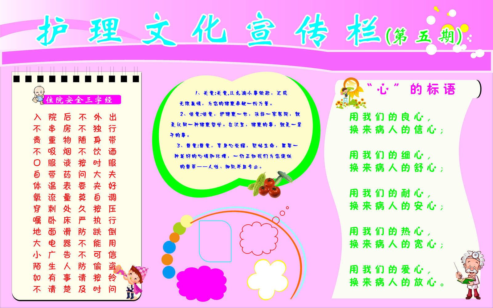 588海报印制海报展板素材833医院护理文化宣传栏