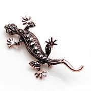 Vintage Gecko smiling Korean Crystal rhinestones brooch women fancy brooch pin clasp AbdEUFWe