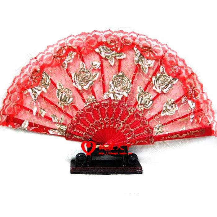 七朵组合咏春扇子 蕾丝扇 天天向上咏春舞蹈扇子折扇 多款颜色选