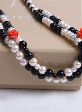 原创民族风珍珠百搭项链包邮