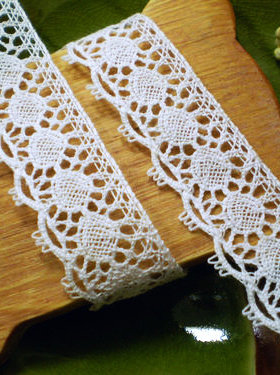 111D 日单 纯白色 眼眼睫毛棉麻线花边2cm宽 2.6元1米