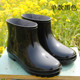 厨师工作鞋 短筒雨鞋 水靴女 胶鞋 厨房鞋 男四季 加绒保暖雨靴防滑水鞋