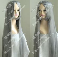 1米 深灰色长直发 坂上智代/最终幻想FF7萨菲罗斯cosplay假发假毛